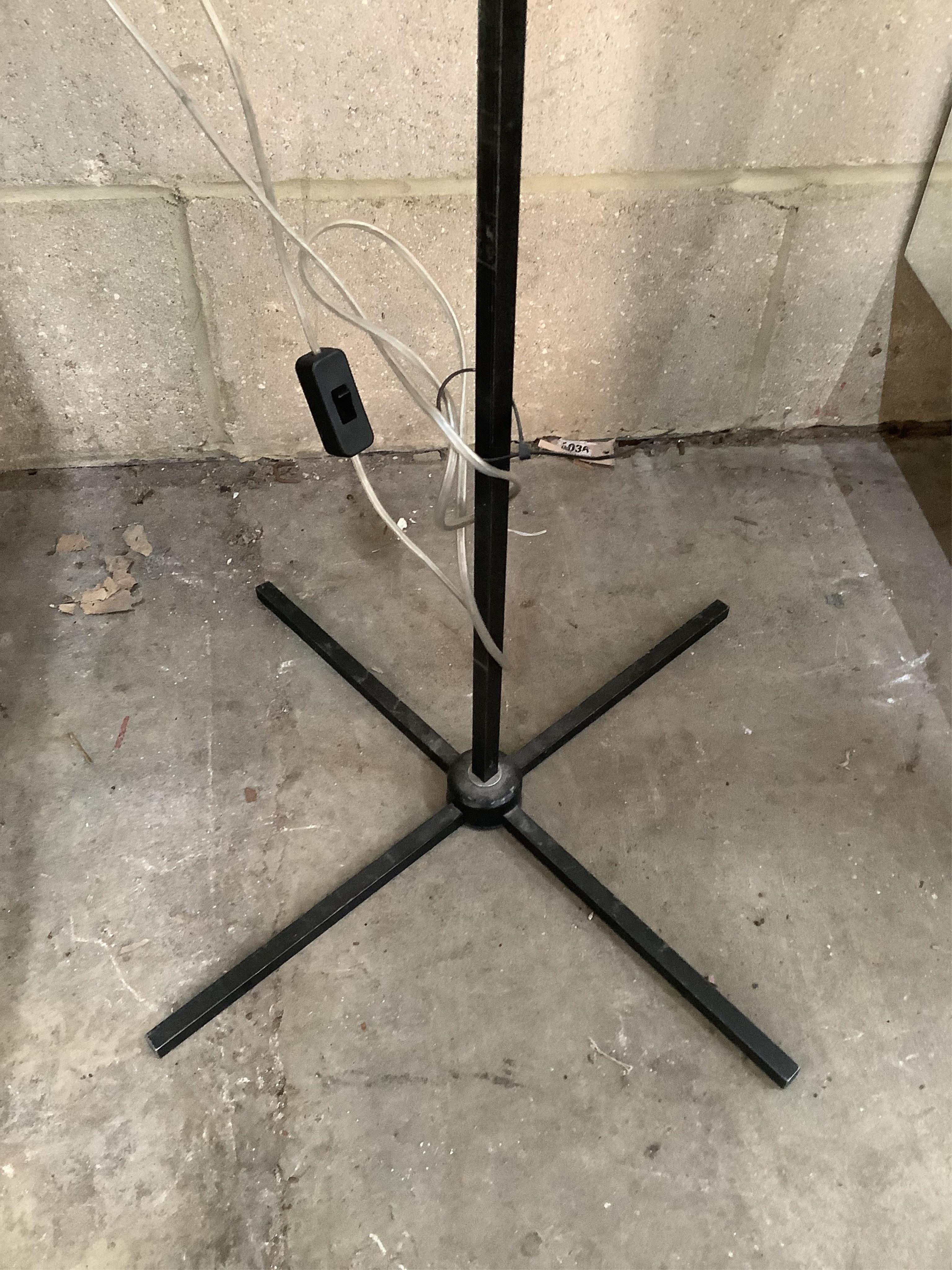 A mid century floor lamp, height 150cm. Condition - fair